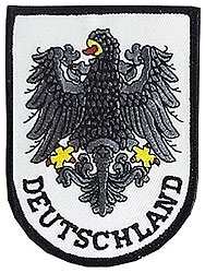 Aufnäher Deutschland-Schriftzug mit Adler
