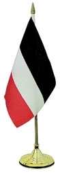 Tischfähnchen Schwarz-weiß-rot mit Ständer