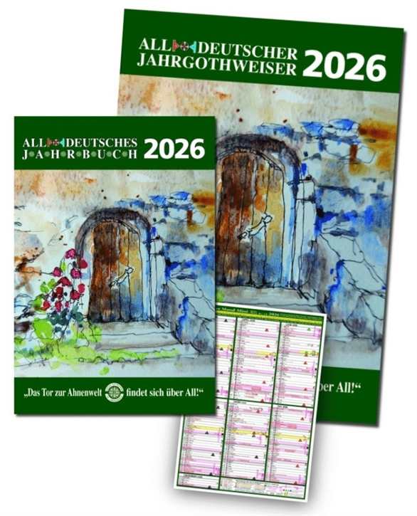 Kalender - Alldeutscher Jahrgothweiser 2026 im Set mit Alldeutsches Jahrbuch 2026 + 2 Mond-Mini-Jahresplaner