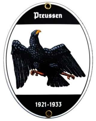 Emailleschild "Preußen"