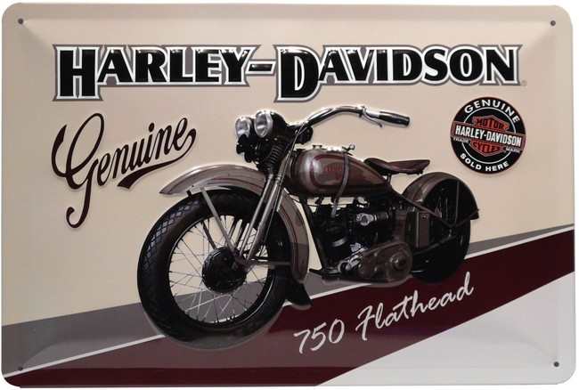 Werbeschild Harley Davidson Genuine