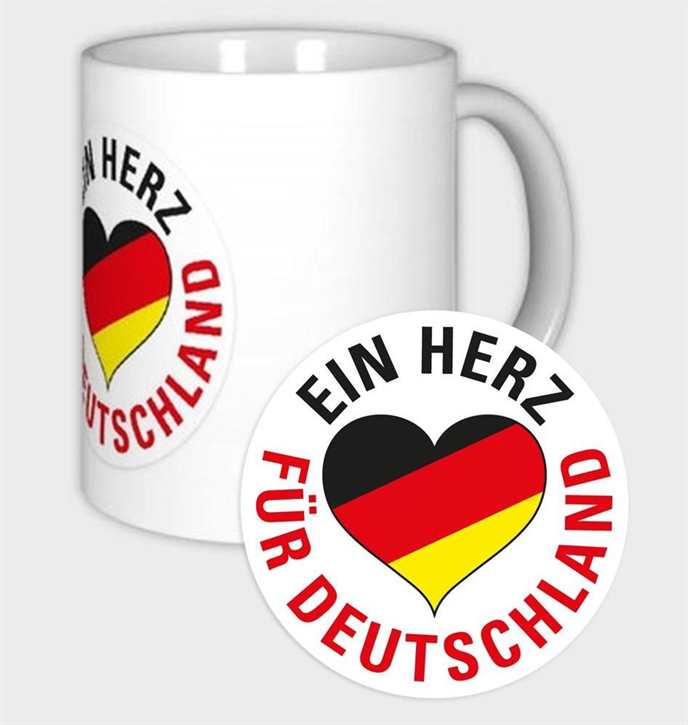 Tasse Ein Herz für Deutschland s/r/g