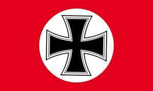 Fahne Eisernes Kreuz in weißem Kreis