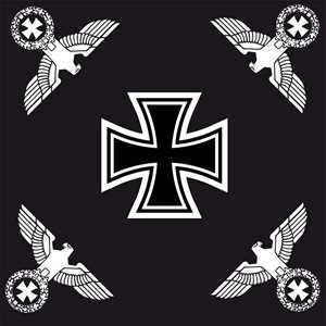 Fahne Eisernes Kreuz mit vier Reichsadlern schwarz