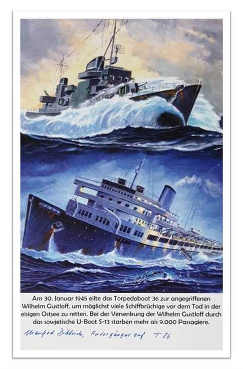 Kunstdruck Torpedoboot 36 / "Wilhelm Gustloff"