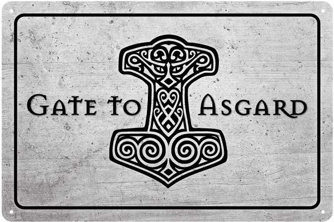 Werbeschild Gate to Asgard