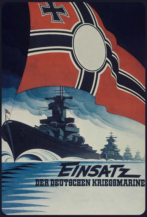 Werbeschild Einsatz der Dt. Kriegsmarine