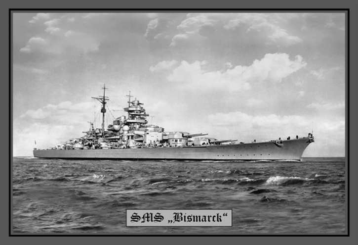 Werbeschild SMS "Bismarck"