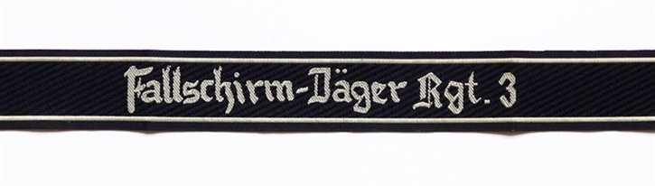 Ärmelband WH "Fallschirm-Jäger Rgt. 3" - BEVO