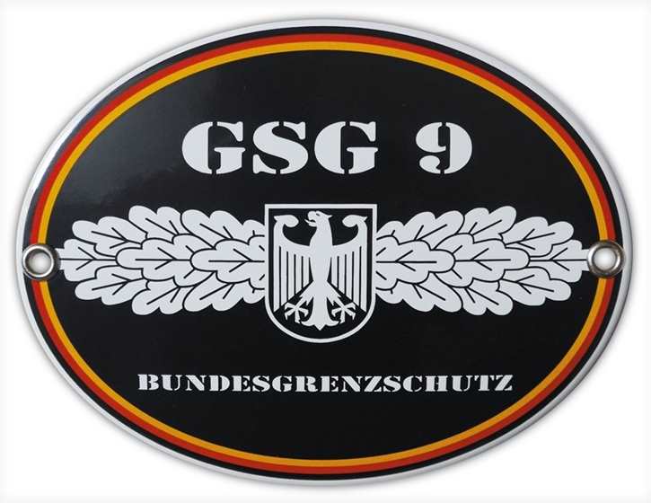Emailleschild GSG 9 - Bundesgrenzschutz