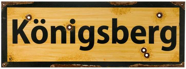 Großes Straßenschild - Frontstadt - Königsberg