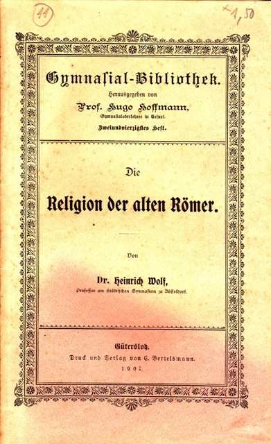 Wolf / Hoffman: Die Religion der alten Römer