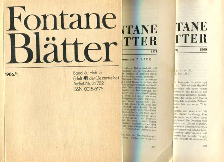 Konvolut: Fontane Blätter