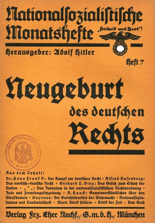 Nationalsozialistische Monatshefte Heft 7 - 1930 - 1. Jahrgang