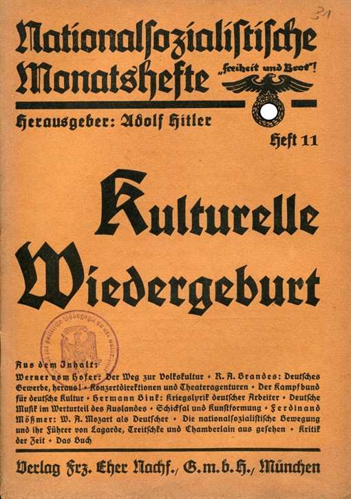 Nationalsozialistische Monatshefte Heft 11 - 1931 - 2. Jahrgang