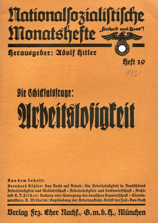 Nationalsozialistische Monatshefte Heft 19 - 1931 - 2. Jahrgang