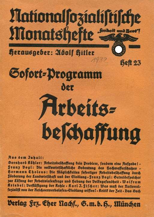 Nationalsozialistische Monatshefte Heft 23 - 1932 - 3. Jahrgang