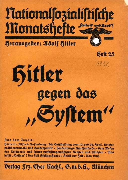 Nationalsozialistische Monatshefte Heft 25 - 1932 - 3. Jahrgang