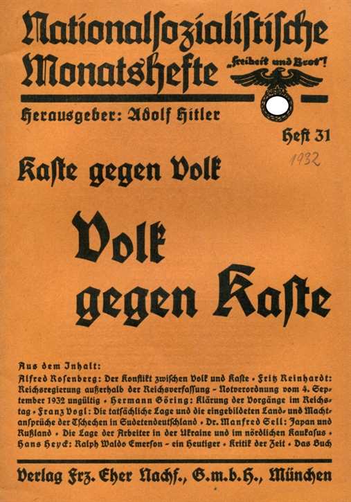 Nationalsozialistische Monatshefte Heft 31 - 1932 - 3. Jahrgang