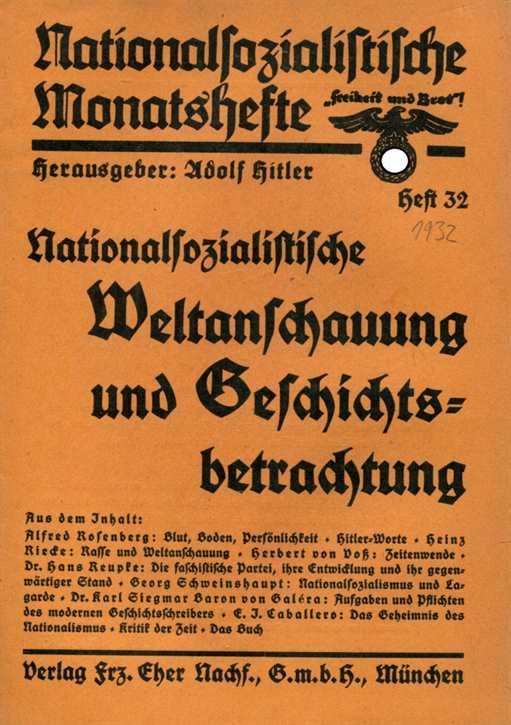 Nationalsozialistische Monatshefte Heft 32 -  1932 - 3. Jahrgang