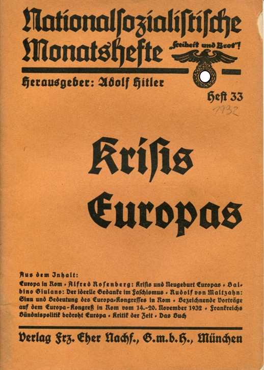 Nationalsozialistische Monatshefte Heft 33 - 1932 - 3. Jahrgang