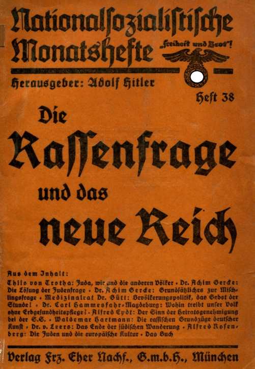 Nationalsozialistische Monatshefte Heft 38 - 1933 - 4. Jahrgang