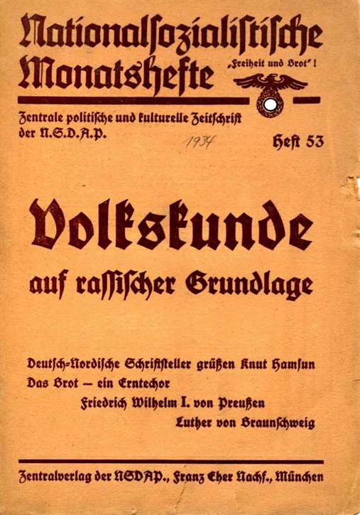 Nationalsozialistische Monatshefte Heft 53 - 1934 - 5. Jahrgang