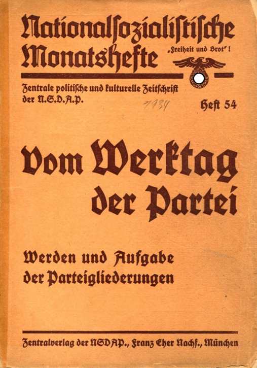 Nationalsozialistische Monatshefte Heft 54 - 1934 - 5. Jahrgang
