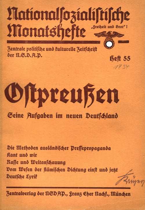 Nationalsozialistische Monatshefte Heft 55 - 1934 - 5. Jahrgang