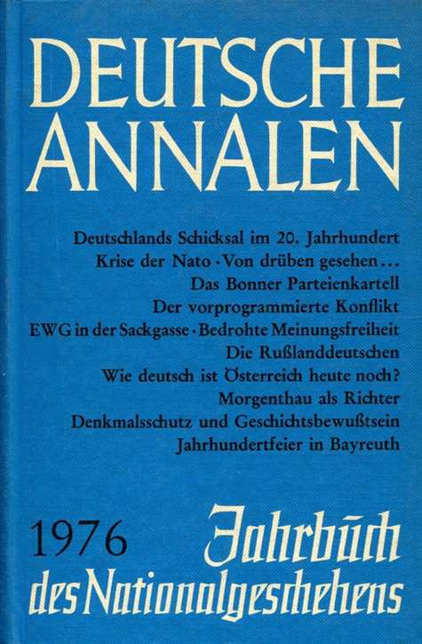 Deutsche Annalen 1976 - Jahrbuch des Nationalgeschehens