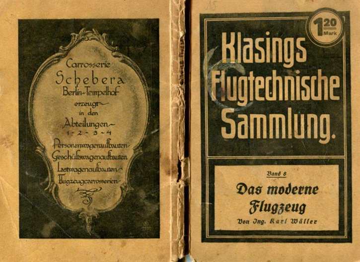 Wäller, Karl: Das moderne Flugzeug - Die Fliegerschule Band 8 - Klasings Flugtechnische Sammlung