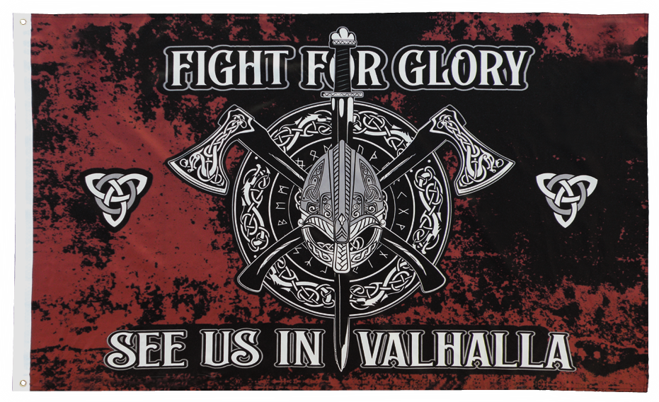 Walhalla 250 x 150 cm see us in Valhalla Große Wikinger Fahne Fight for Glory 