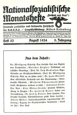 Nationalsozialistische Monatshefte Heft 53 - 1934 - 5. Jahrgang
