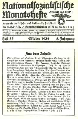 Nationalsozialistische Monatshefte Heft 55 - 1934 - 5. Jahrgang