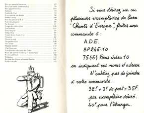 Prévost, Jean/ Brasillach, Robert/ Degueldre, Roger: Chants d’Europe - Lieder Europas