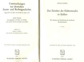 Cohn, Willy: Das Zeitalter der Hohenstaufen in Sizilien