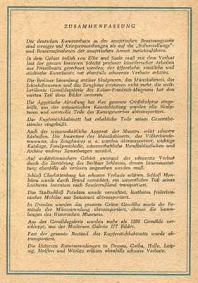 Bonner Berichte aus Mittel-und Ostdeutschland - Die Verluste der öffentlichen Kunstsammlungen in Mittel- und Ostdeutschland - 1943 - 1946