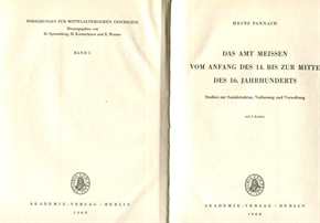 Pannach, Heinz: Das Amt Meissen vom Anfang des 14. bis zur Mitte des 16. Jahrhunderts