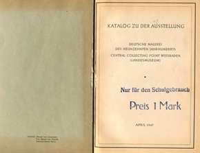 Katalog zu der Ausstellung - Deutsche Malerei des Neunzehnten Jahrhunderts - Central Collection Point Wiesbaden April 1947