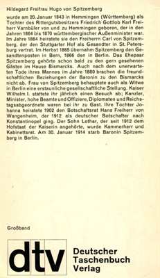 Vierhaus, Rudolf: Am Hof der Hohenzollern - Aus dem Tagebuch der Baronin Spitzemberg 1865-1914