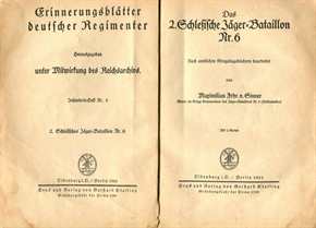 Sinner, Maximilian Frhr. v.: Das 2. Schlesische Jäger-Bataillon Nr. 6 -  Infanterie-Heft 5 - Erinnerungsblätter deutscher Regimenter - Selten!